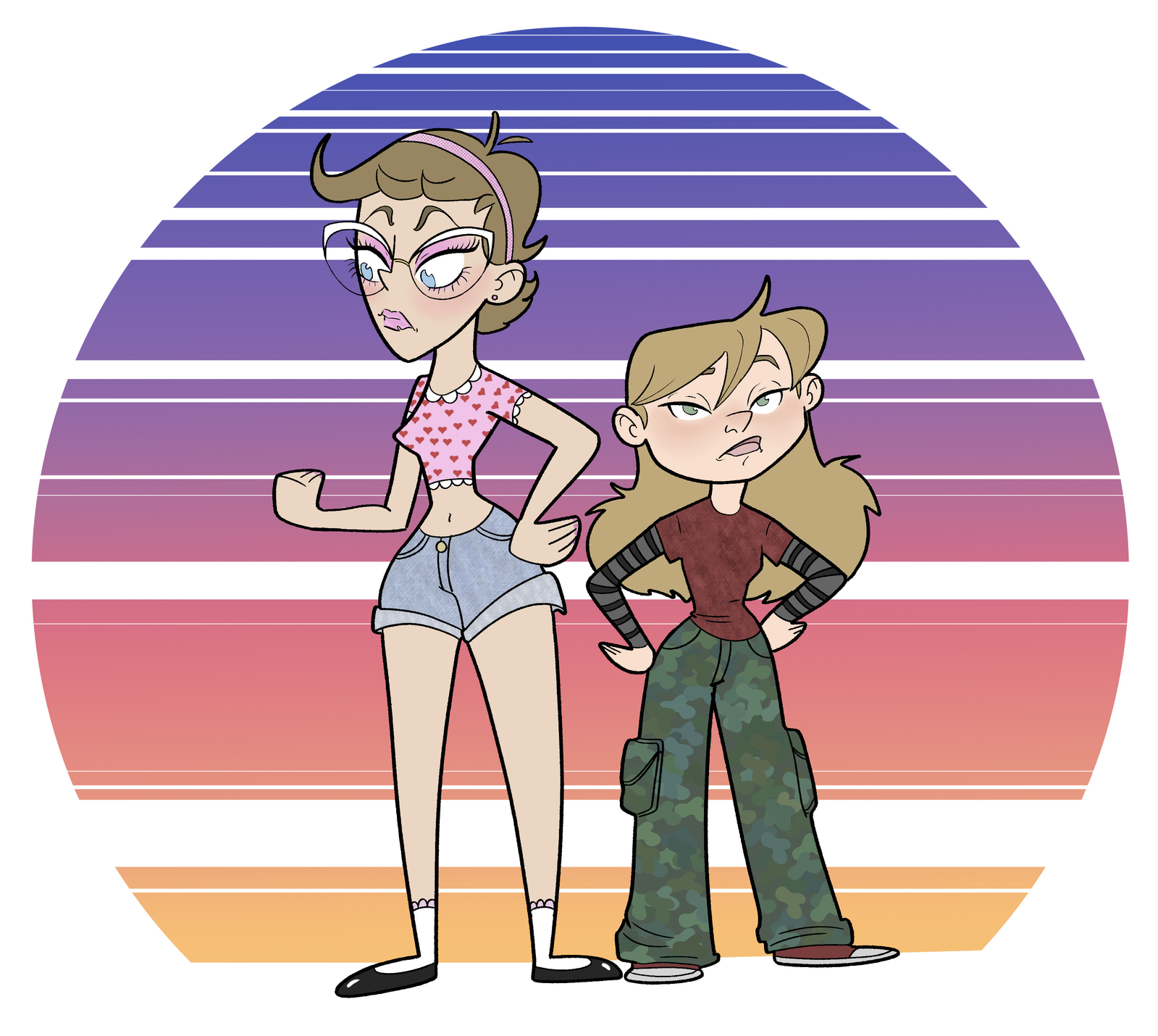 An illustration of Dani and Noelle together.