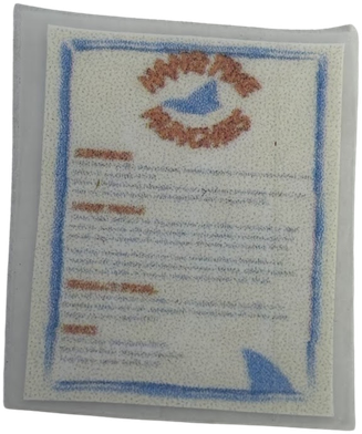 Scale model regular menu board, front